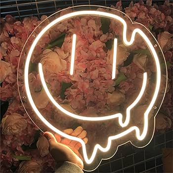 Amazon.co.jp: スマイルフェイスネオンサインカスタムLEDのしか